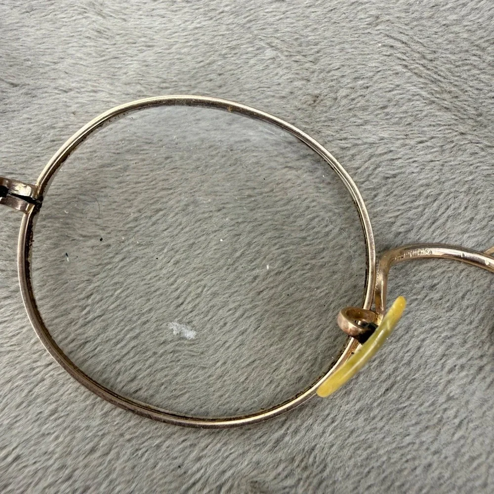 Vintage Estate Wire Frame Glasses Gold 1/10 12K GF Round Engraved